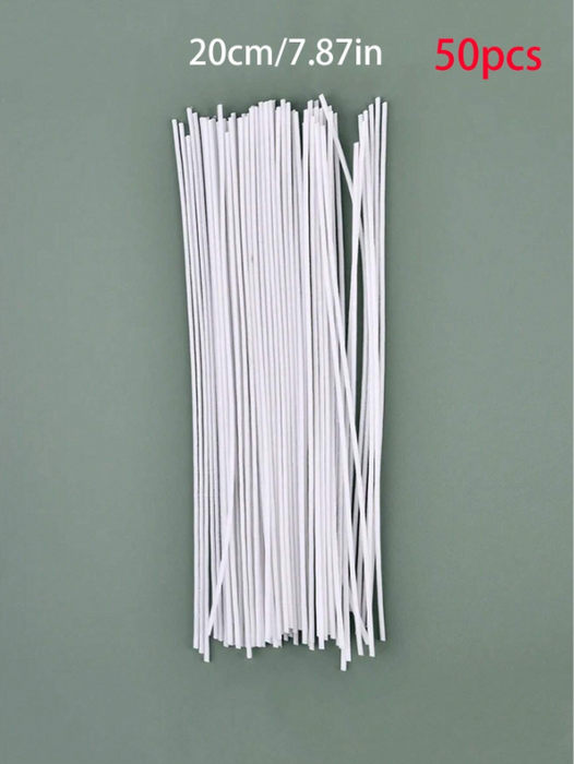 White Colored Pre Waxed Candle Wicks for Candle Making(50pcs) | candle - Resinarthub