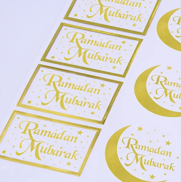 14-Pack Ramadan Mubarak Transparent Stickers for Resin Art | Fillings - Resinarthub