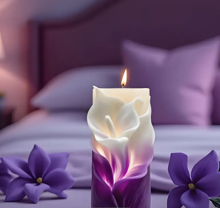 Spring Lily Pillar Mold for Candle Making
