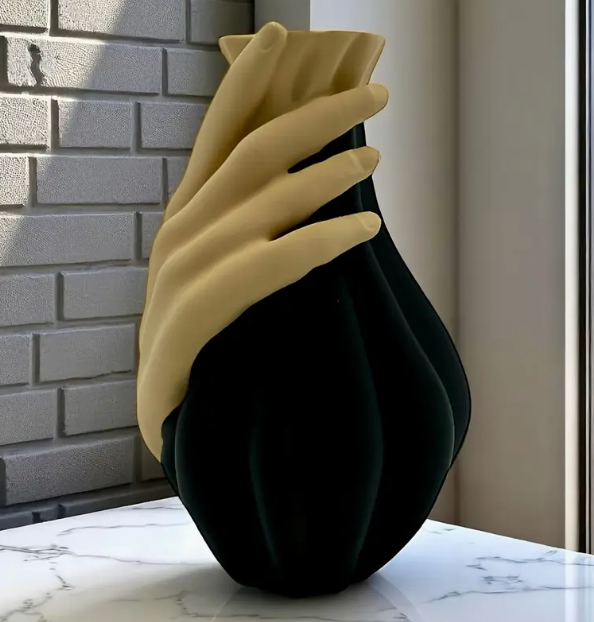 Hands Holding Vase Silicone Mold for Jesmonite Art | Mould - Resinarthub