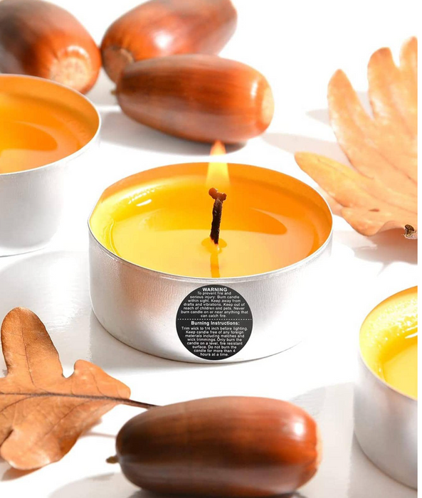 500pcs Candle Warning Label- Black