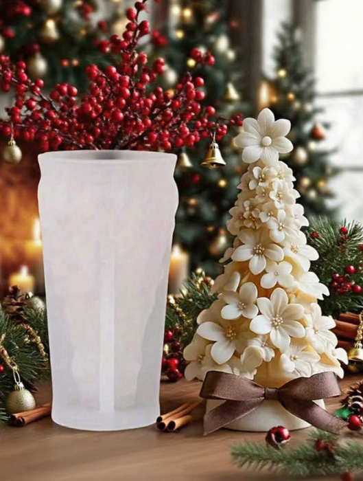 Floral Christmas Tree Shaped Silicone Mold for Candle Making | Mould - Resinarthub