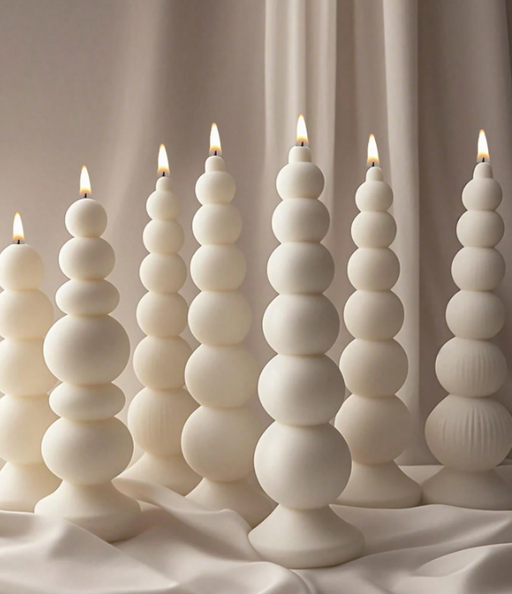 Bubble Pillar Shaped Silicone mold for Candle Making | Mould - Resinarthub