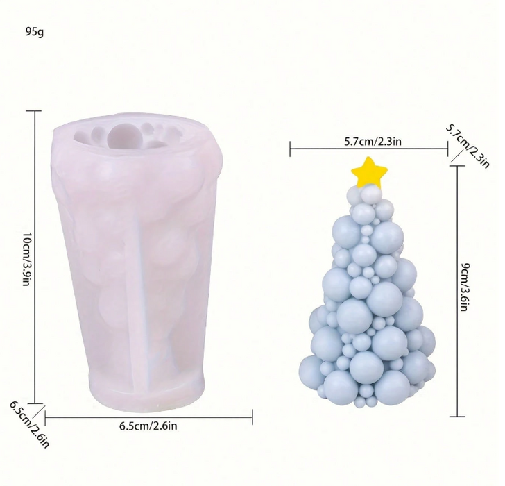 Bubble Shaped Christmas Tree Mold for Candle Making |  - Resinarthub