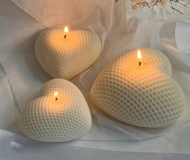 Sweetheart Waffle Silicone Mold for Candle Making