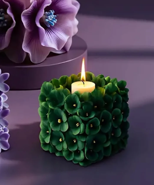 Woven Floral Cube Silicone Mold for Candle Making