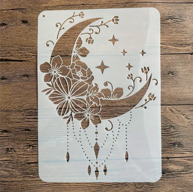 Moon Flower Stencil for Resin Art | Fillings - Resinarthub