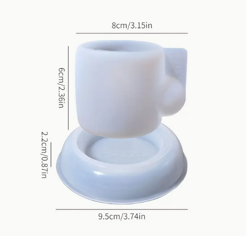 Cup & Saucer Shaped Silicone Mold for Jesmonite Art | Mould - Resinarthub