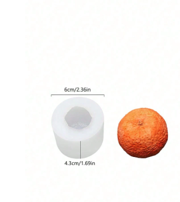 Orange Fruit Shaped Silicone Mold for Candle Making