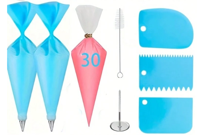 152pcs Set Stainless Steel Icing Nozzles for candle making with Storage Box, Piping Bags And Tools