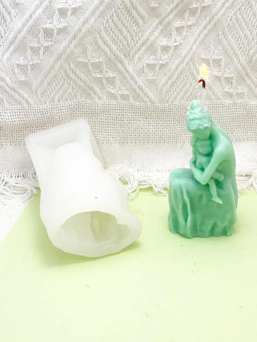 Mother Holding Baby Candle Silicone Mold | Mould - Resinarthub