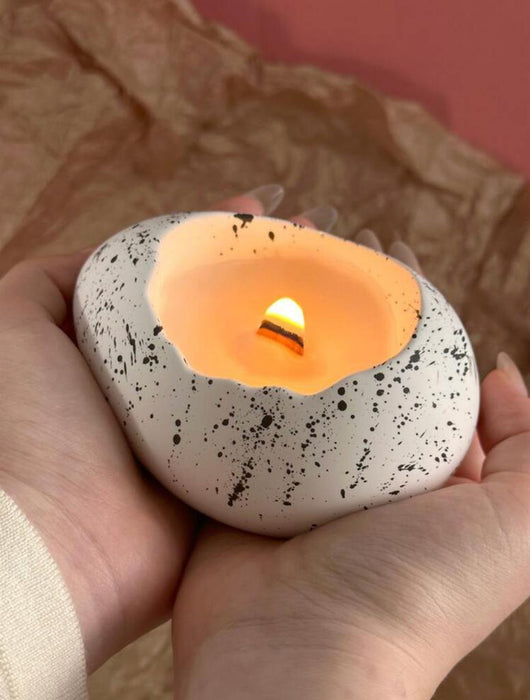 Egg Shape Candle Holder Silicone Mold For Jesmonite | Mould - Resinarthub