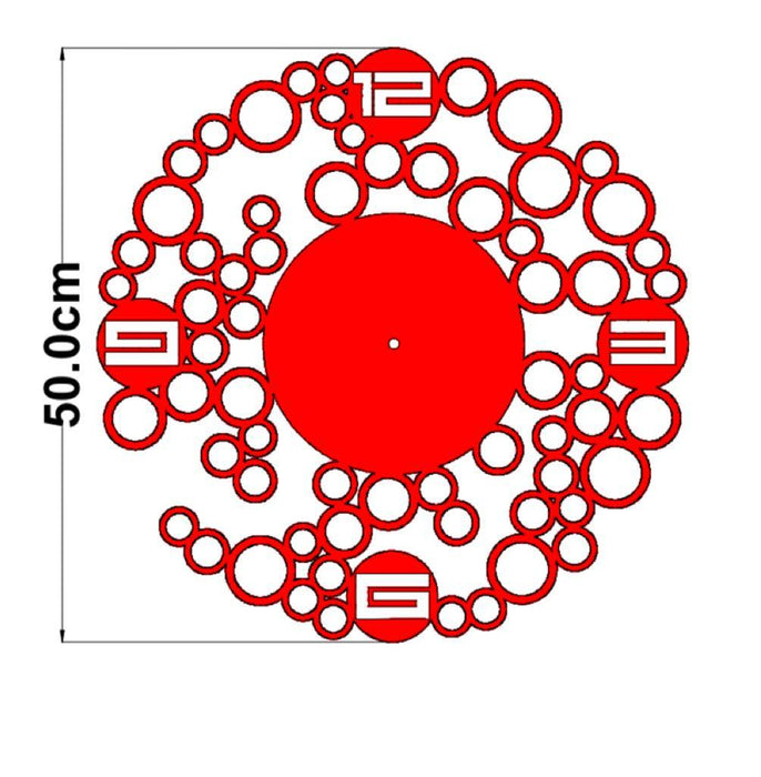 Bubble Shaped MDF Wall Clock Base 50cm (Dia) | Surfaces - Resinarthub