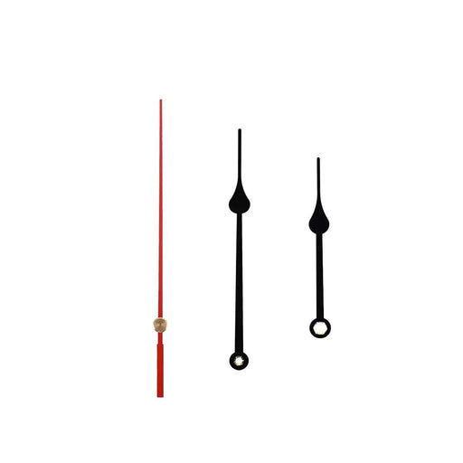 Black Clock Hands/ Needles Red Second Hand for Resin Art | Boards and Clock Accessories - Resinarthub