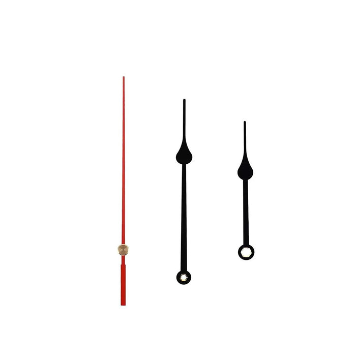 Black Clock Hands/ Needles Red Second Hand for Resin Art | Boards and Clock Accessories - Resinarthub
