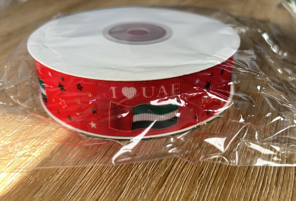 I Love UAE Themed Red color Ribbon for E-com Packs | Tools - Resinarthub