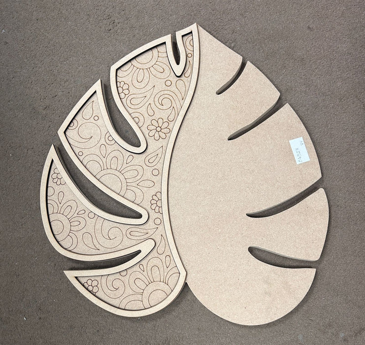 لوح MDF على شكل ورقة لفن الراتنج