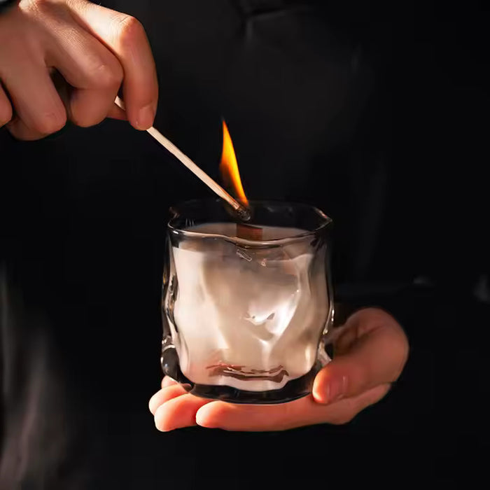 Swirl Shaped Clear Candle Jar for Candle Making (170ml) | candle - Resinarthub