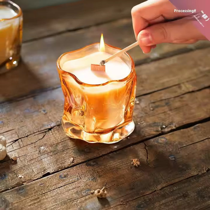 Swirl Shaped Clear Candle Jar for Candle Making (170ml) | candle - Resinarthub