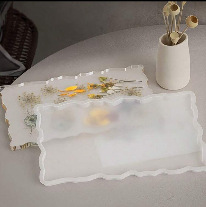 Rectangle tray Mould with frame and handle (9 variants) | Mould - Resinarthub
