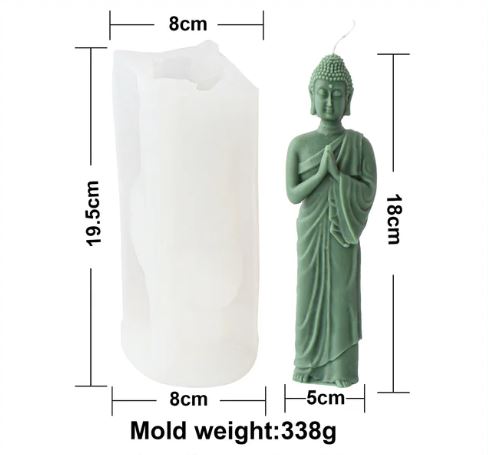 Standing Buddha Silicone Mold for Silicone Mold- 2 variants | - Resinarthub