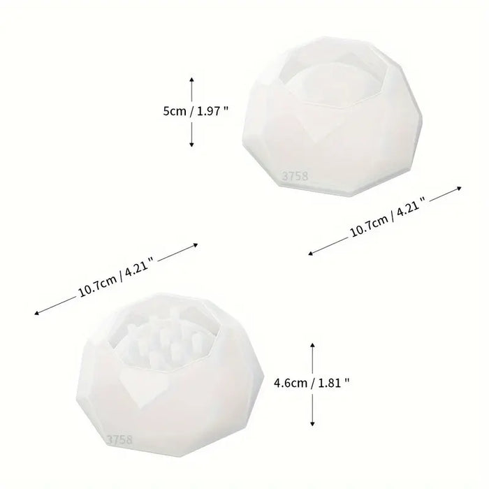 Geometric Incense Silicone Mold for Jesmonite Art | - Resinarthub