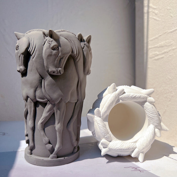 Herd Horse Vase Silicone Mold