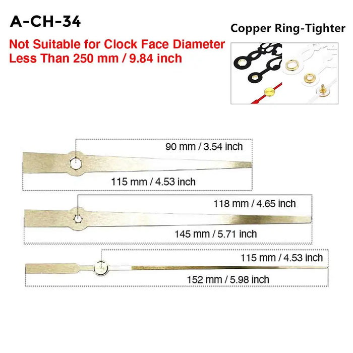 Gold Clock Hand for Resin Clock Art(115*145*152mm) | Fillings - Resinarthub