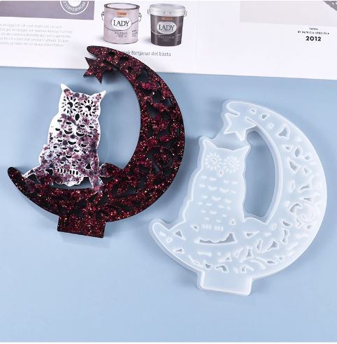 Moon - Owl Shaped Silicone Mold for Resin Art | Mould - Resinarthub