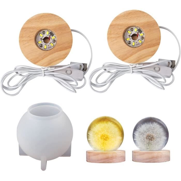 Crystal Round Silicon Mold Light Lamp and lamp holder | Mould - Resinarthub