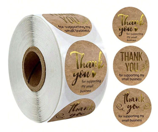 Gold Foil Printed Thank You Stickers for E- Com Packs | Tools - Resinarthub