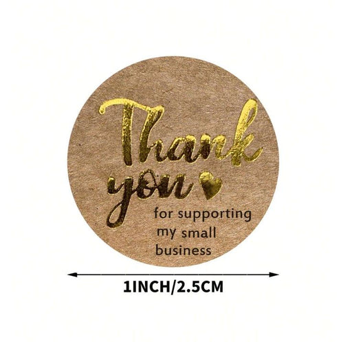 Gold Foil Printed Thank You Stickers for E- Com Packs | Tools - Resinarthub