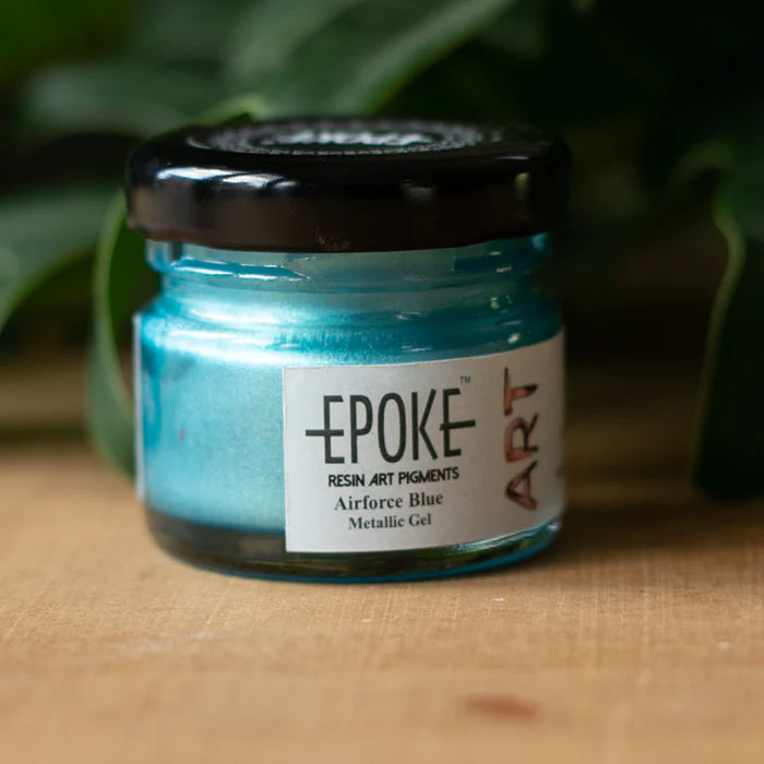 Airforce Blue Metallic Epoke Art Mini Pigment 20g | Pigment - Resinarthub