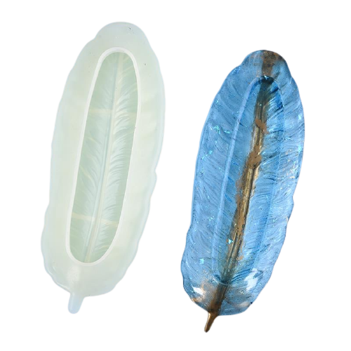 Large feather Tray Silicone Mold For Resin and Jesmonite | Mould - Resinarthub