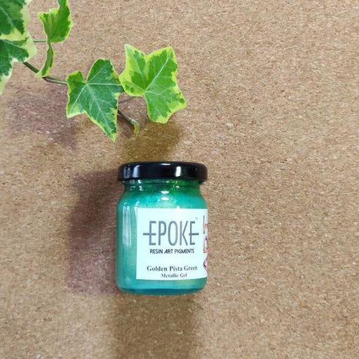 Golden Pista Green - EPOKE Art Metallic Gel - 75g (Multi -Tone Pigment) | Pigment - Resinarthub