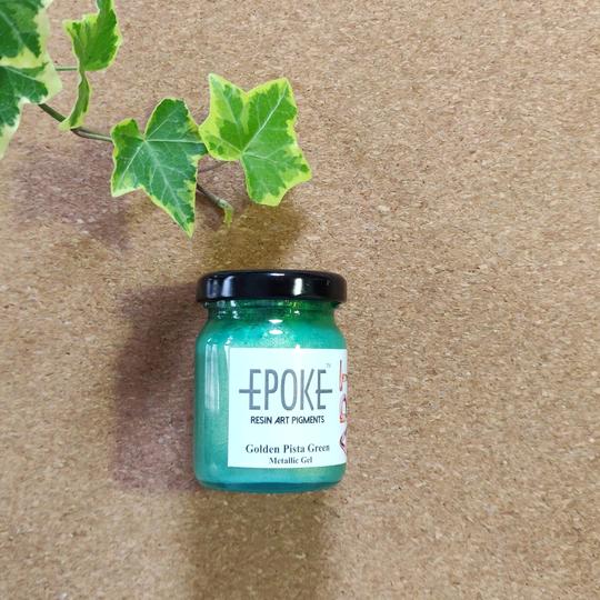 Golden Pista Green - EPOKE Art Metallic Gel - 75g (Multi -Tone Pigment) | Pigment - Resinarthub