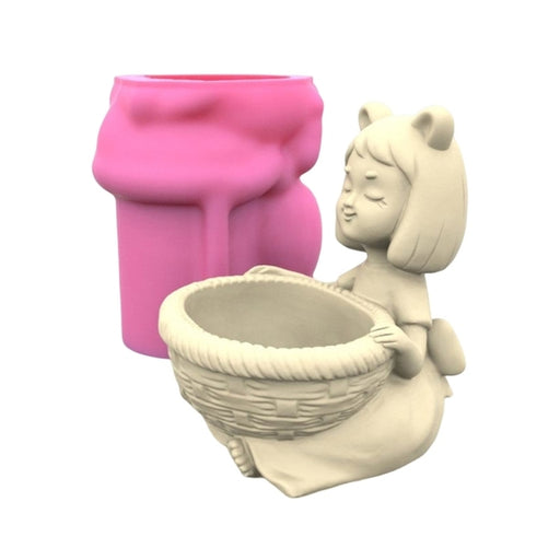 Girl Vase Silicone Pot Mold | Mould - Resinarthub