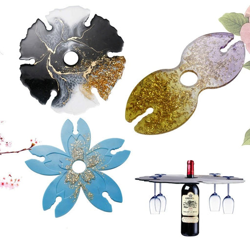 Wine Glass Rack Tray Silicone Mold | Mould - Resinarthub