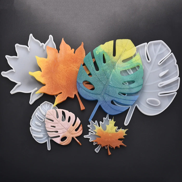 Leaf Silicone Mould in 4 Different Variants | Mould - Resinarthub