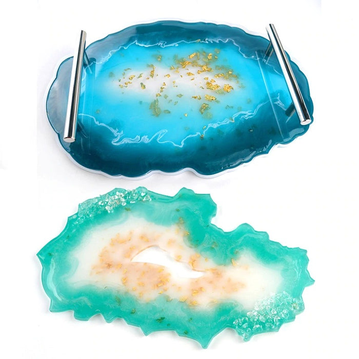Irregular shape Serving Tray Moulds with Handles (Optional) (9 variants) | Mould - Resinarthub