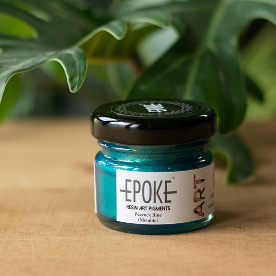 Peacock Blue Metallic Epoke Art Mini Pigment 20gm | Pigment - Resinarthub