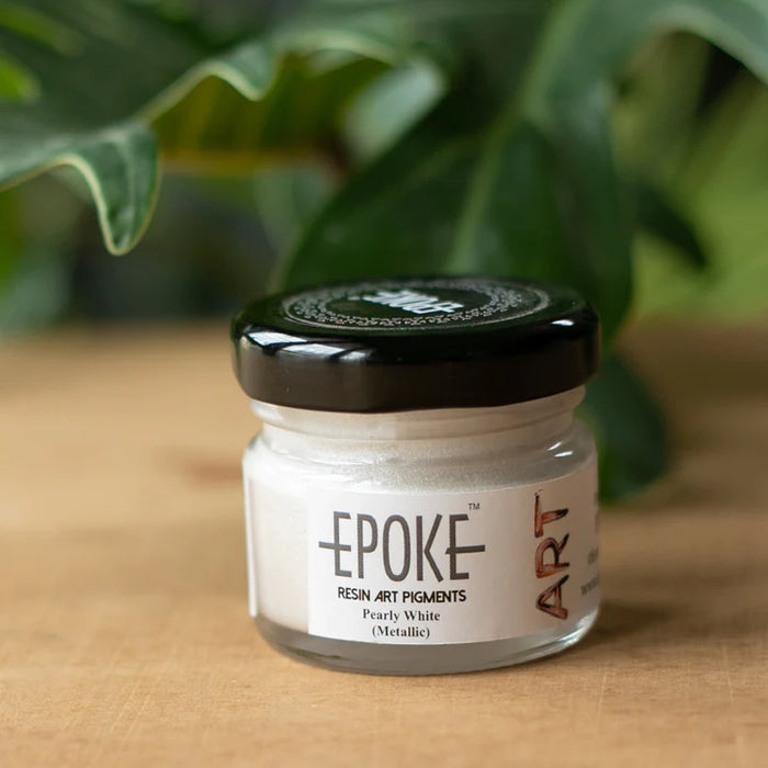 Pearly White Metallic Epoke Art Mini Pigment 20g | Pigment - Resinarthub