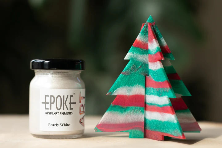 Pearly White Metallic Epoke Art Pigment 70g | Pigment - Resinarthub