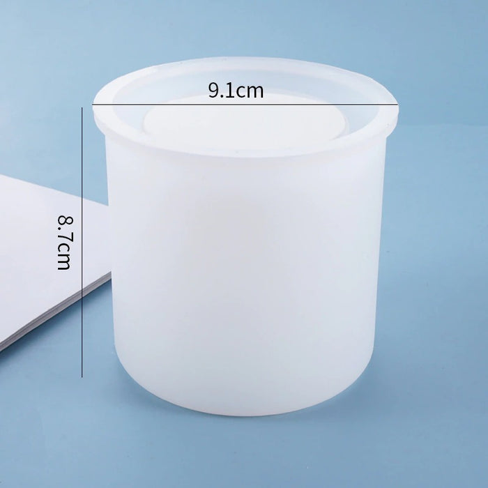 Circle Cylindrical Shape Candle Holder / Flower Pot | Mould - Resinarthub