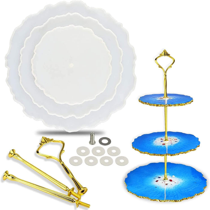 Cake Tray Mould with 3 layers - 2 Different Variation | Mould - Resinarthub
