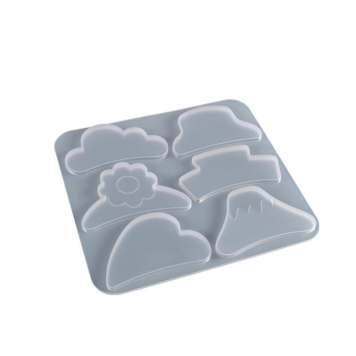 Hairclip Clay Silicone Mold(Set of 1 mold and 4 clips)