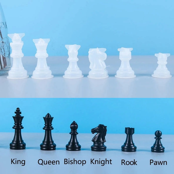 Chess Board Set Silicone Mold | Mould - Resinarthub