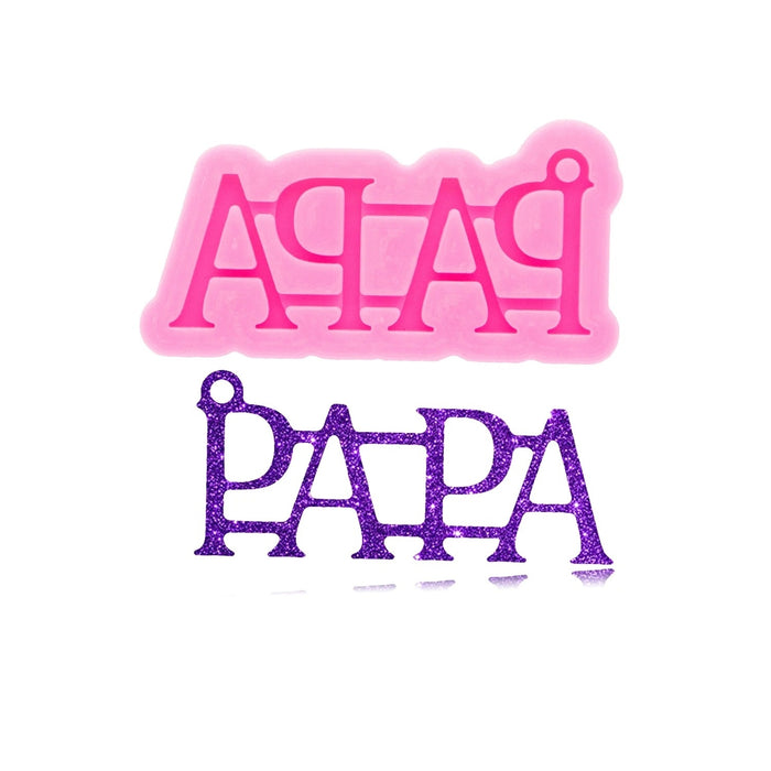 Papa Keychain Mould | Mould - Resinarthub