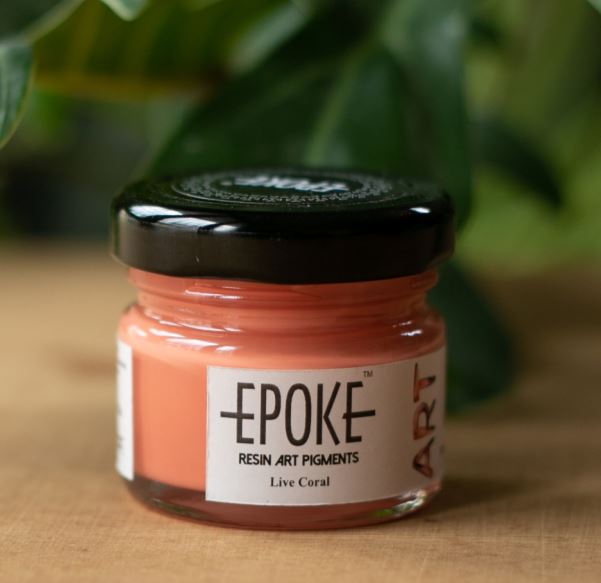 Live Coral Opaque Epoke Art Pigment 25gm | Pigment - Resinarthub