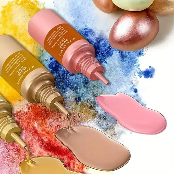 1 Set of 12 Colors, Metal Gradient Pigments for Resin Art(10ml/pc)